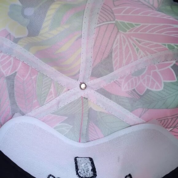 Vintage San Sun Hawaiian Floral Snapback Rope Hat - EUC - Picture 12 of 13